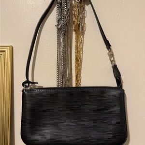 Black Leather Shoulder Bag